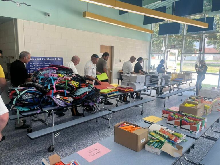 Evesham township police partner with local organizations to provide backpacks for families in need - photo licensed by shore news network.