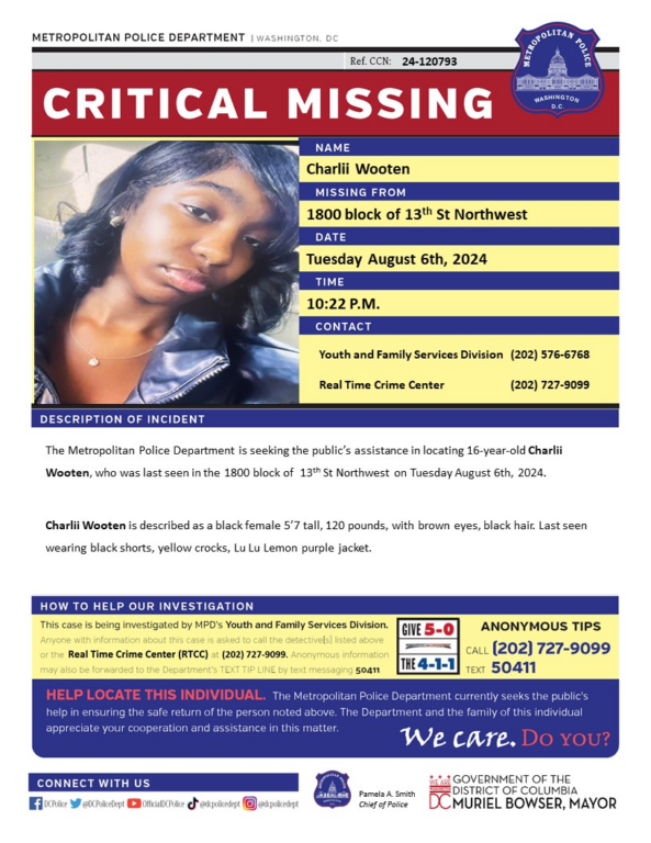 Concern Grows for Missing 16-Year-Old Girl In D.C.