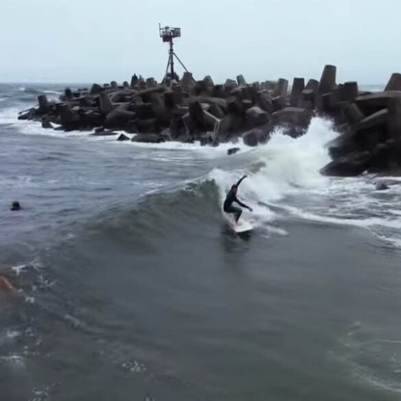 Surfers rush to manasquan inlet ahead of dredging for rare inlet surfing moment - photo licensed by shore news network.