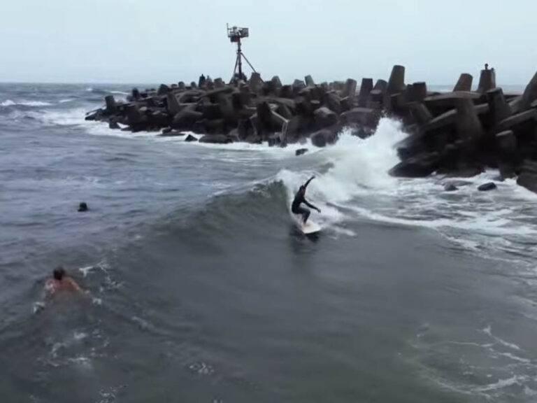 Surfers rush to manasquan inlet ahead of dredging for rare inlet surfing moment - photo licensed by shore news network.