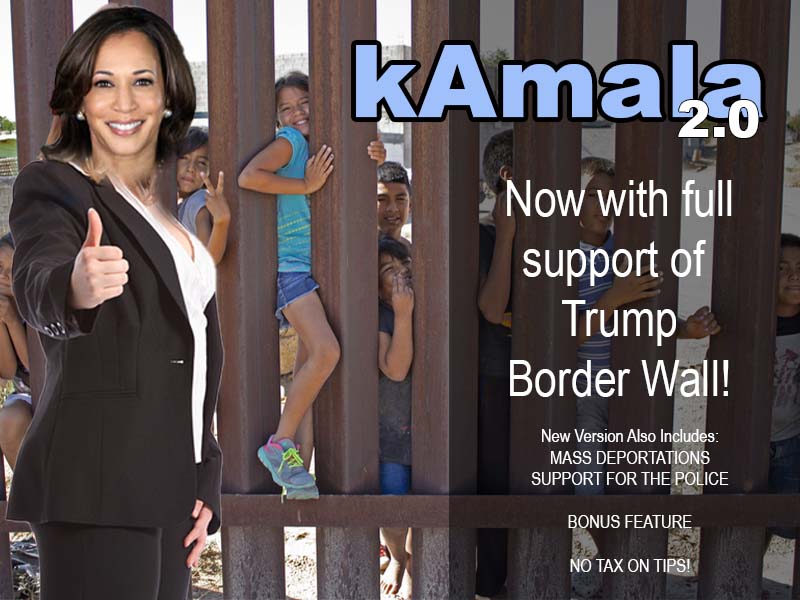 Kamala 2.0, Now With Full Support for Trump Border Wall