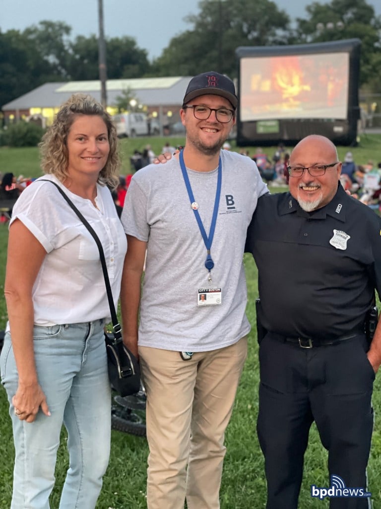 Boston Police District E-5 Hosts Community Movie Night at Healy Field
