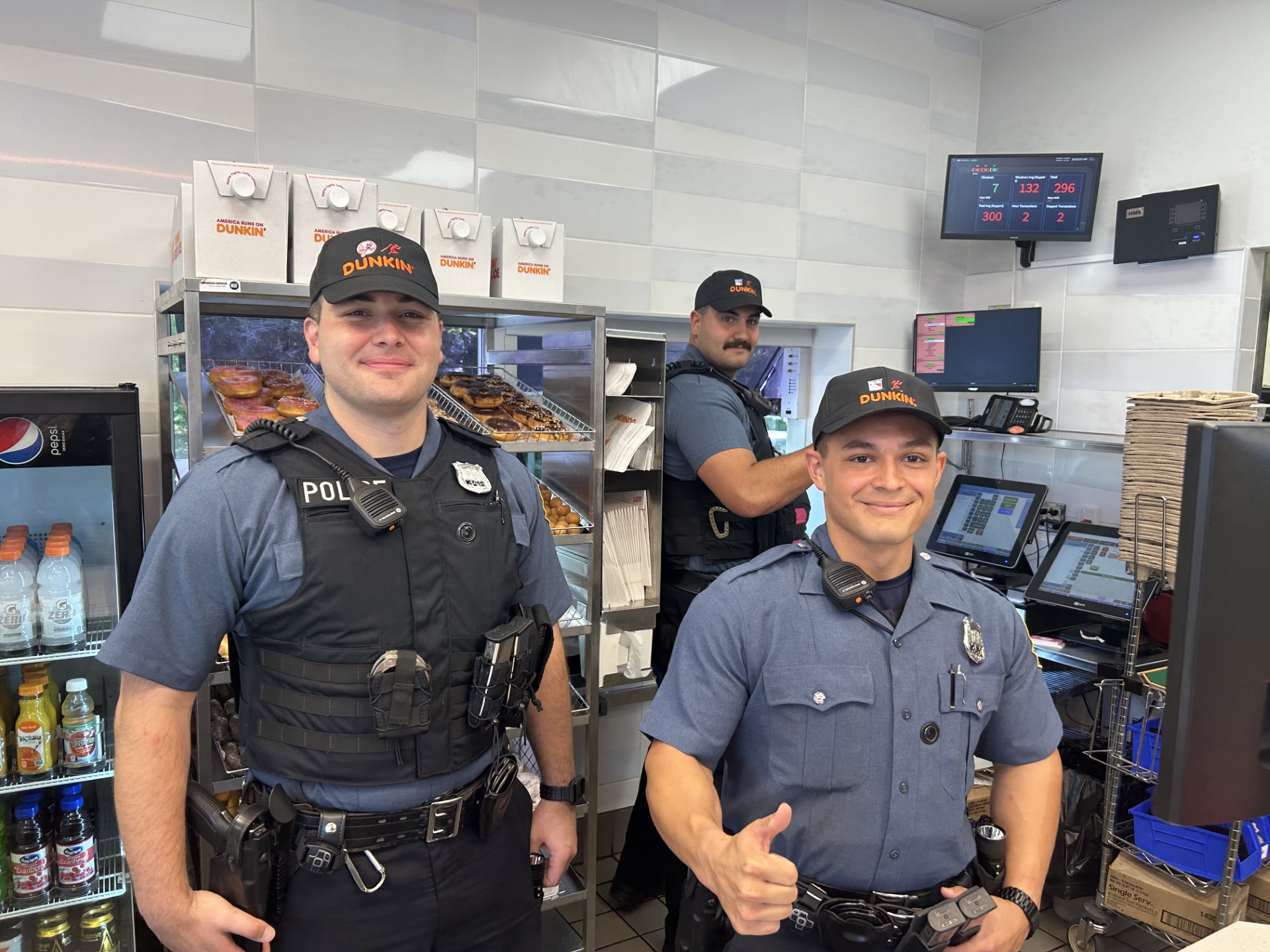 Jackson Police Department Celebrates Dunkin Donuts Grand Reopening
