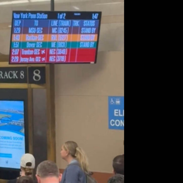 Passengers swelter in penn station purgatory waiting for non existent free nj transit trains - photo licensed by shore news network.