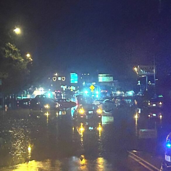 Akron first responders roll out in community rescue vehicle during flooding - photo licensed by shore news network.
