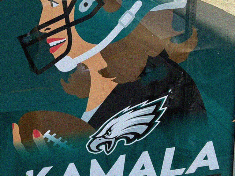 Are the philadelphia eagles pushing for kamala? Team reacts to new bus stop signs - photo licensed by shore news network.