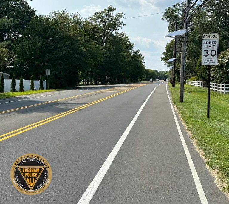 Evesham township police remind drivers of reduced speed limits in school zones - photo licensed by shore news network.
