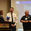 Lifetime achievement award presented to officer d. Kelly for support to domestic violence victims