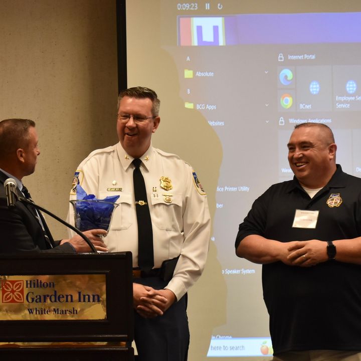 Lifetime Achievement Award Presented to Officer D. Kelly for Support to Domestic Violence Victims