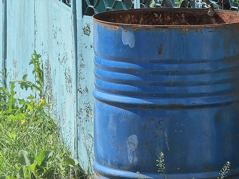 A blue barrel - File Photo - Not the barrel spotted today in Long Island