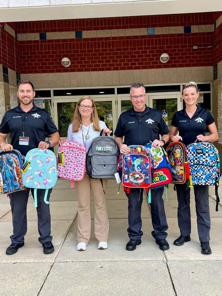 Calvert County Sheriff's Office Distributes Backpacks to Students in Need