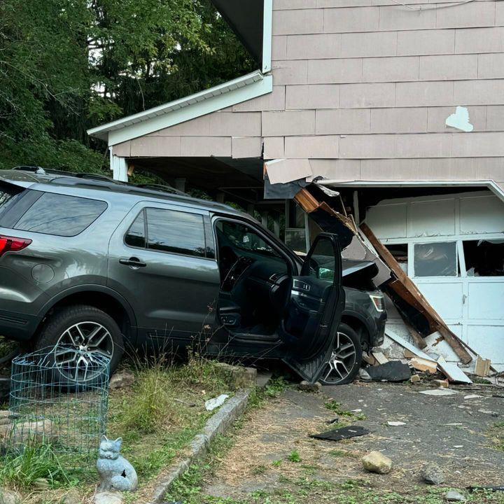 Car Strikes School Bus Before Crashing Into Clarkstown Home
