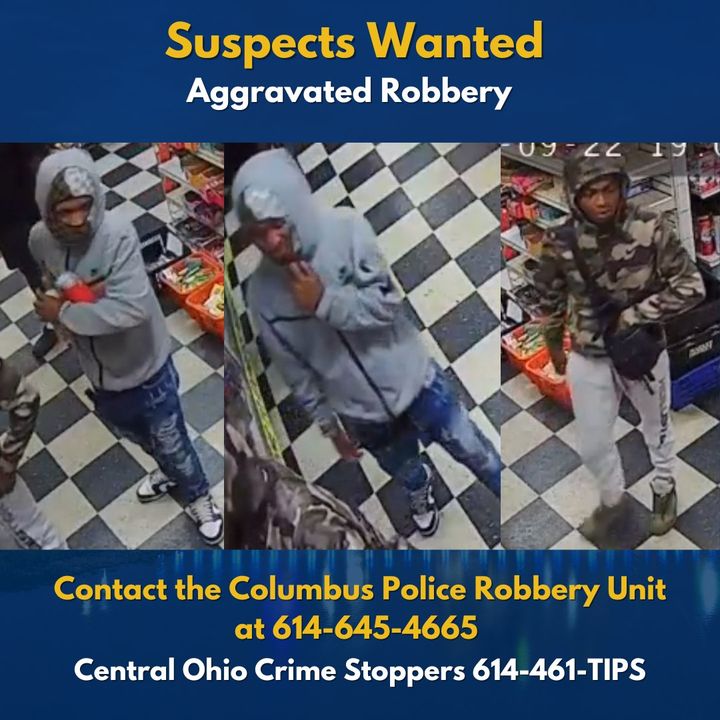 Columbus Police Seek Public's Help in Identifying Robbery Suspects Columbus Police Seek Public's Help in Identifying Robbery Suspects