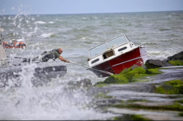 Delaware natural resources police respond to water rescue near indian river inlet - photo licensed by shore news network.