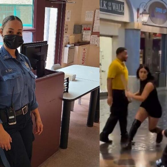 Woman captured in atlantic city pizza brawl identified as monmouth county jail correctional officer - photo licensed by shore news network.