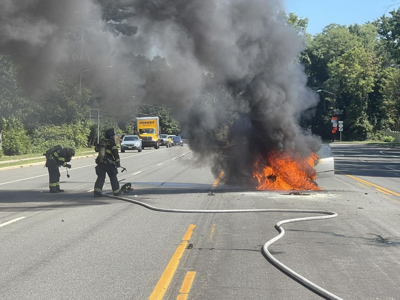 Cherry Hill Fire Department Extinguishes Vehicle Fire on Kings Highway
