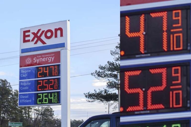 What's with the fractions on new jersey's gas station price signs? - photo licensed by shore news network.