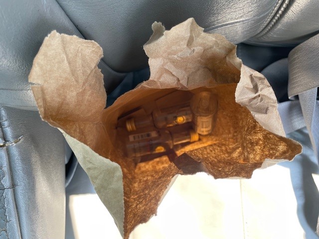 Police Find Bag Full of Empty Goldschlager Bottles in Car After Crash Police Find Bag Full of Empty Goldschlager Bottles in Car After Crash