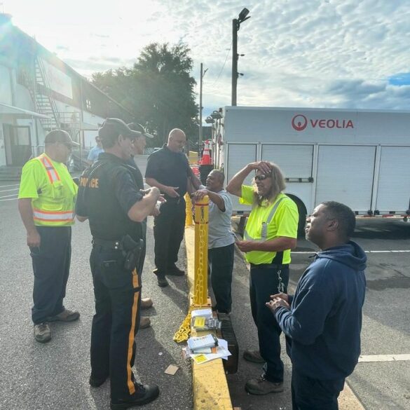 Hackensack police provide traffic safety presentation to veolia employees - photo licensed by shore news network.