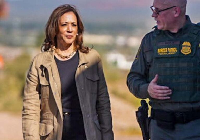 Middle class american girl kamala harris wears $62k tiffany necklace to border photo-op - photo licensed by shore news network.