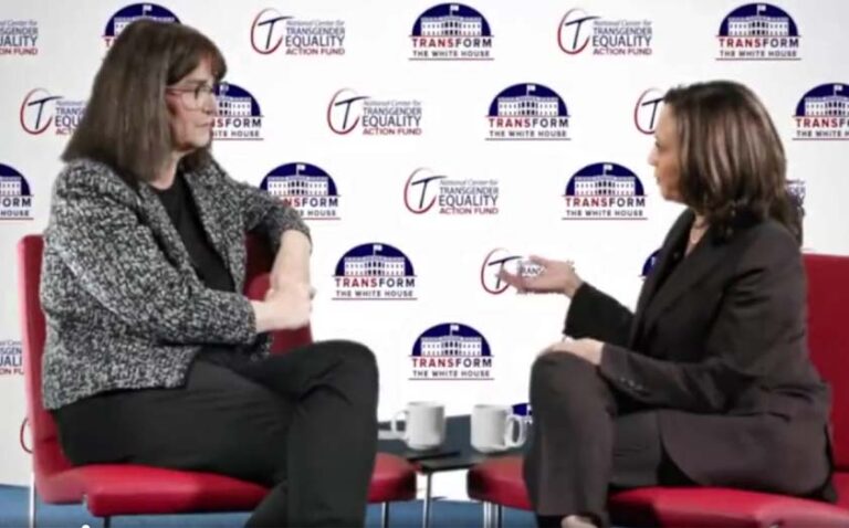 Trump criticized over new they/them "transphobic" ad showing harris support for prisoner gender surgery - photo licensed by shore news network.