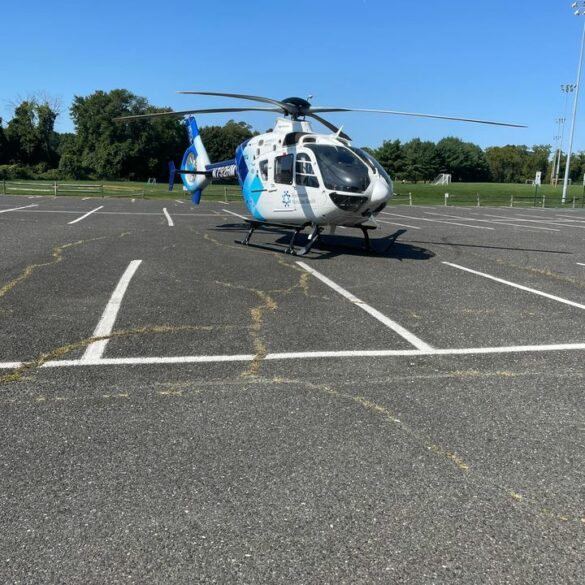 Road closure in marlboro township after pedestrian-involved crash - photo licensed by shore news network.
