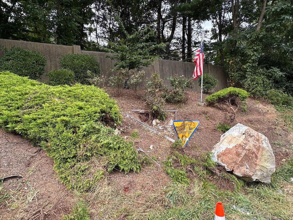 Driver arrested after crash damages New Jersey State Police memorial