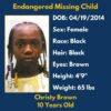 Missing child reported in columbus