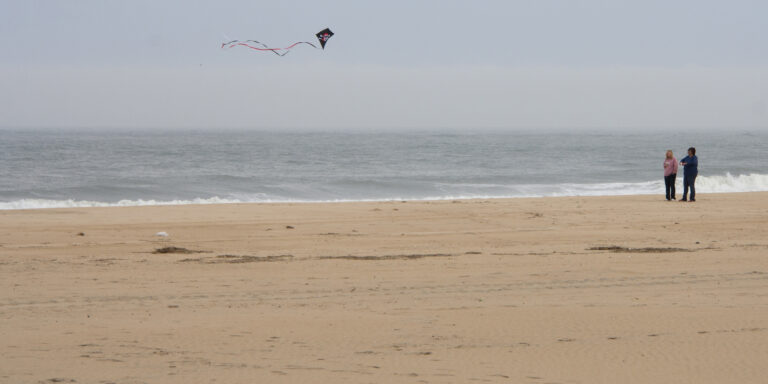 Medical waste cleared, but ocean city beach remains closed due to rough surf - photo licensed by shore news network.