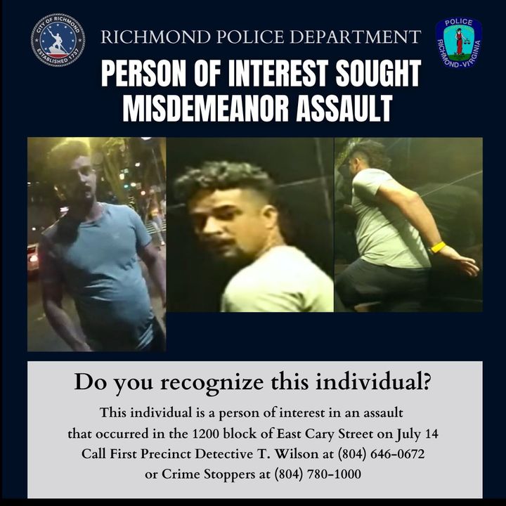 Richmond Police Seek Public’s Help in Identifying Assault Suspec