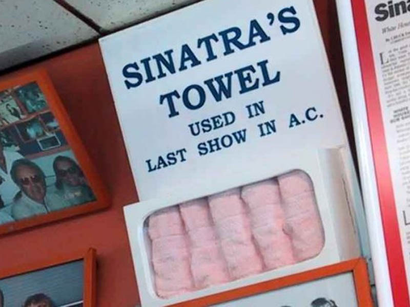 Frank Sinatra's Used Towel from Last Atlantic City Appearance on Display at New Jersey Sub Shop