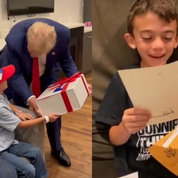The story you didn’t hear on cnn: donald's surprise visit to 8-year-old new york boy with brain disorder - photo licensed by shore news network.
