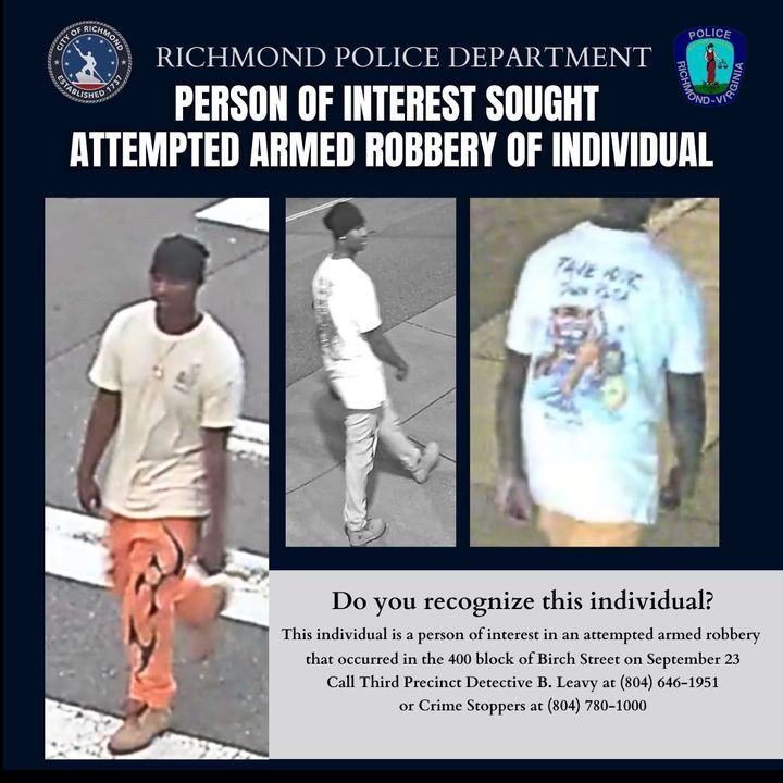 Person of Interest Sought in Attempted Armed Robbery on Birch Street Person of Interest Sought in Attempted Armed Robbery on Birch Street