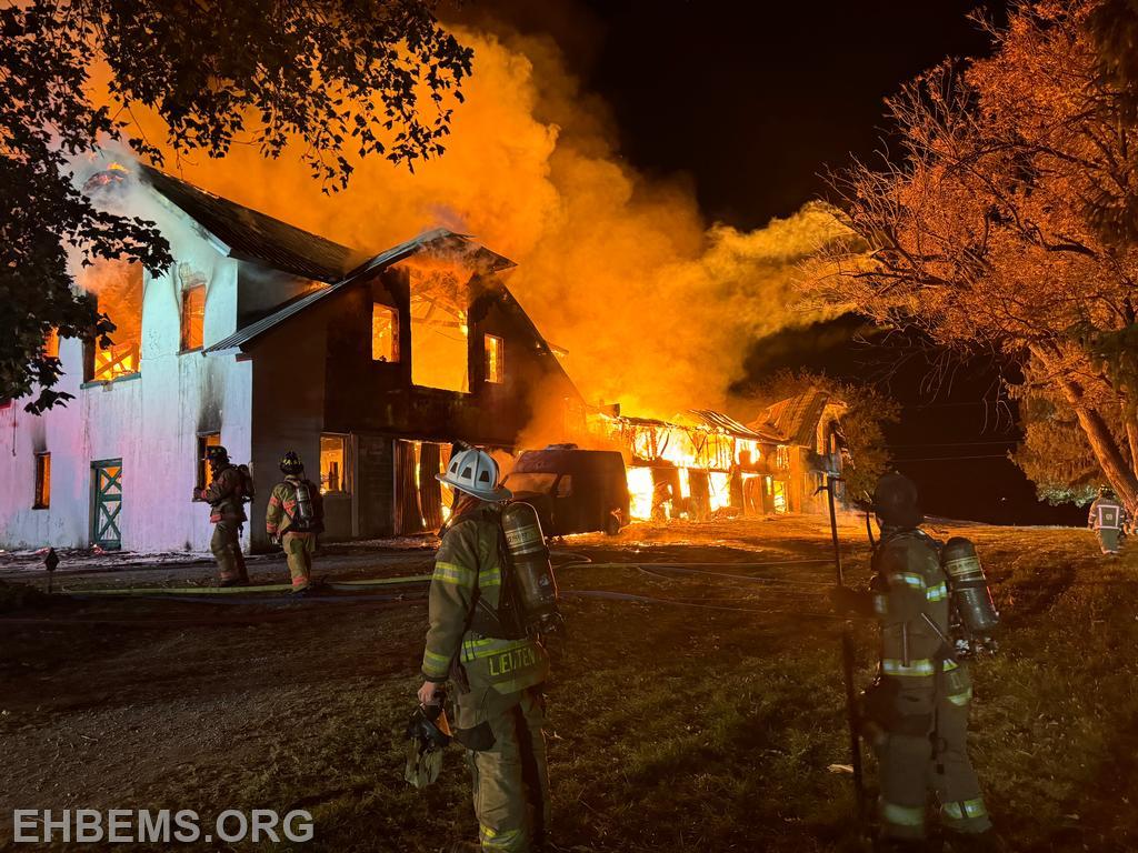 Fire Destroys House and Barn in Chester County