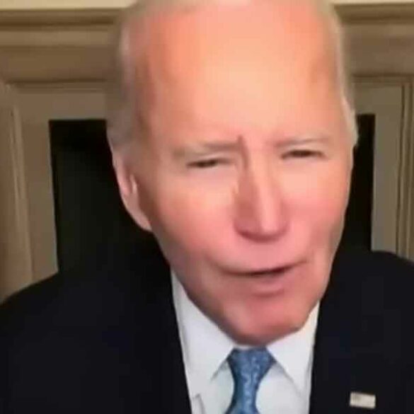 Watch closely: president biden's eye movement suggests he read "garbage" line from teleprompter - photo licensed by shore news network.