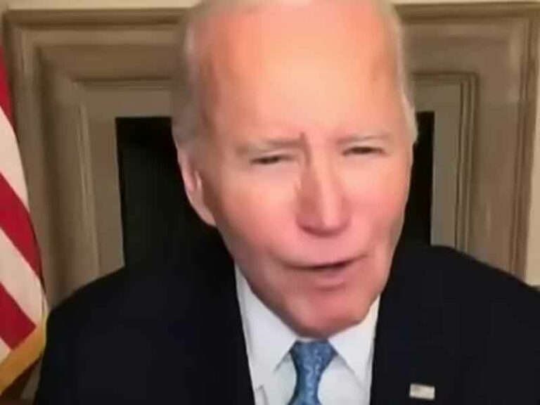 Watch closely: president biden's eye movement suggests he read "garbage" line from teleprompter - photo licensed by shore news network.