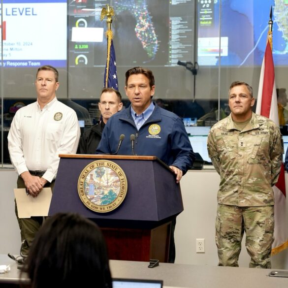 Florida governor desantis gives post milton damage update - photo licensed by shore news network.
