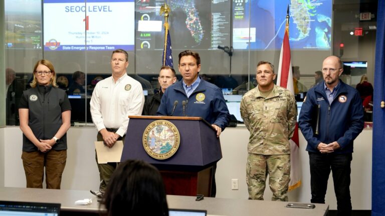 Florida governor desantis gives post milton damage update - photo licensed by shore news network.