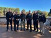 Evesham and waterford police join cancer walk at archway school