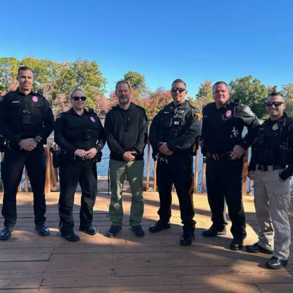 Evesham and waterford police join cancer walk at archway school - photo licensed by shore news network.