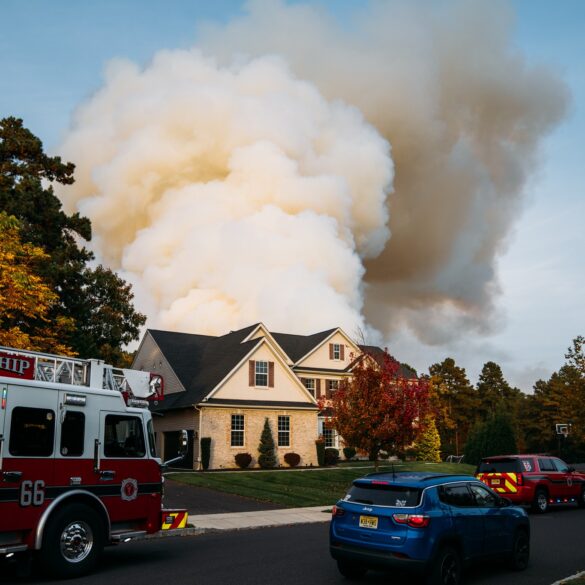 40 acre wildfire in evesham township 90% contained - photo licensed by shore news network.