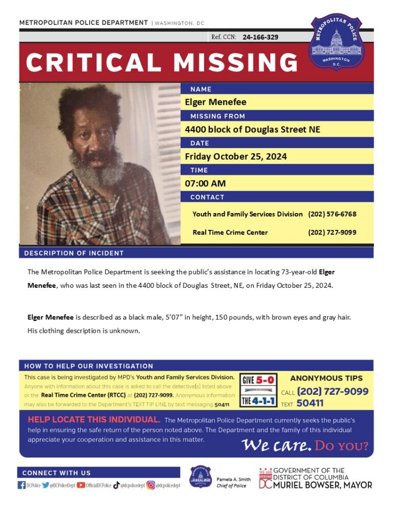 73-year-old man missing from northeast d. C. , last seen friday morning - photo licensed by shore news network.