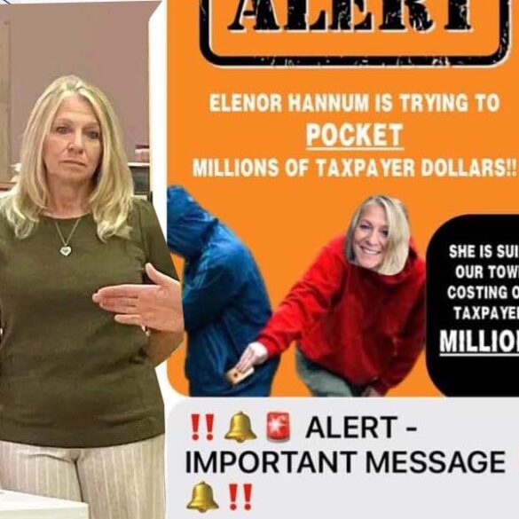 Robotext sent to all jackson residents claims council candidate elenor hannum suing town, but is it true? - photo licensed by shore news network.