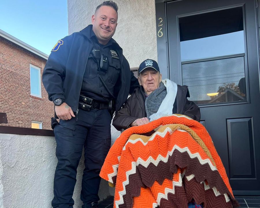 Yonkers Police Surprise WWII Veteran for 100th Birthday