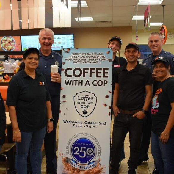 Harford county sheriff's office engages community over coffee - photo licensed by shore news network.