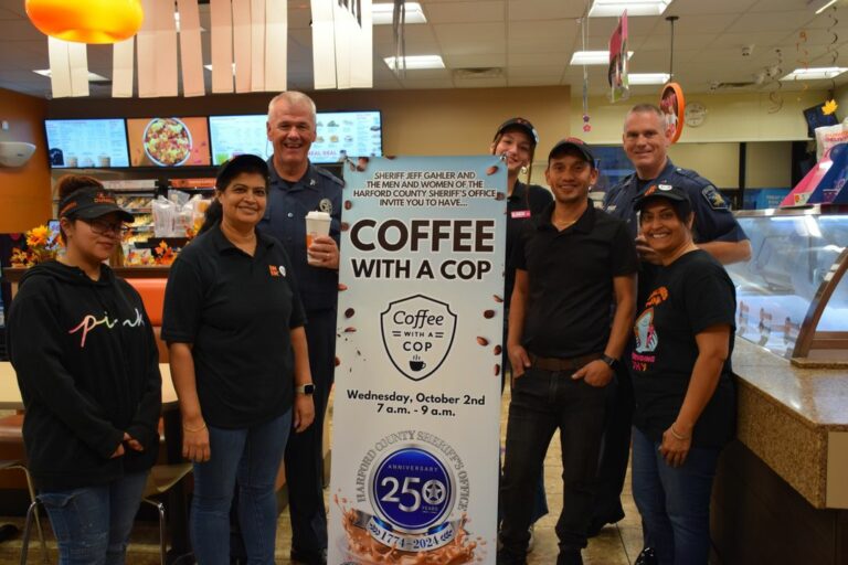 Harford county sheriff's office engages community over coffee - photo licensed by shore news network.