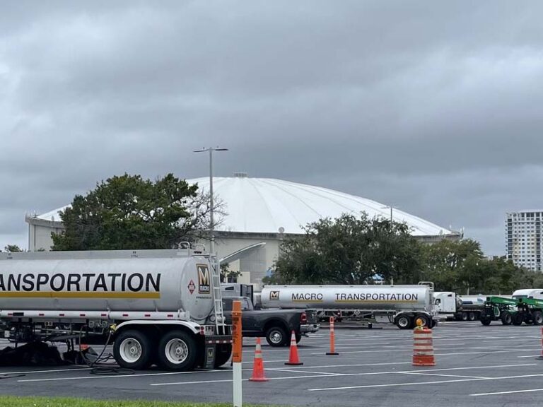 Hurricane milton tears off roof at tropicana field, shattering plans for tampa shelter - photo licensed by shore news network.