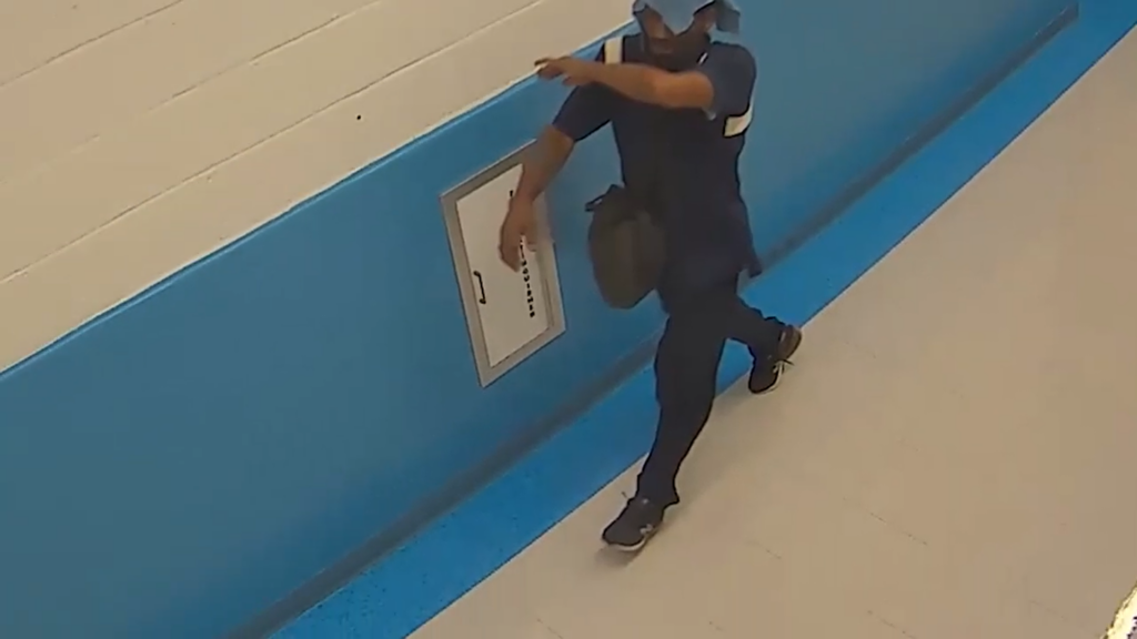 Southeast D.C. school burglar caught on camera
