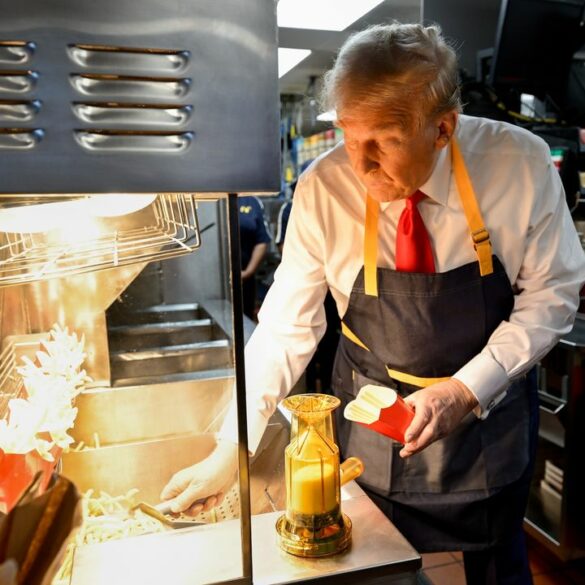 Breaking news: newsweek reports trump mcdonald's visit 'staged' - photo licensed by shore news network.