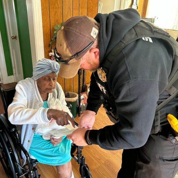 Buncombe county sheriff's office shares heartwarming wellness check - photo licensed by shore news network.